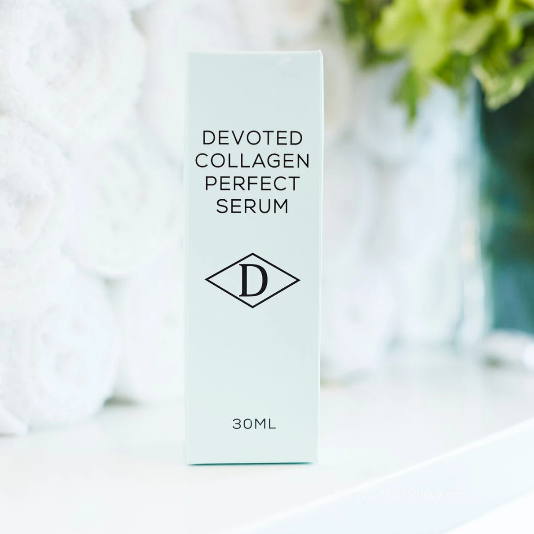 Devoted Collagen perfect serum offered at The Collagen Bar located in New York City. Use for skin tightening, firming, lifting. Top Med Spa in Manhattan and New York City Area, best collagen